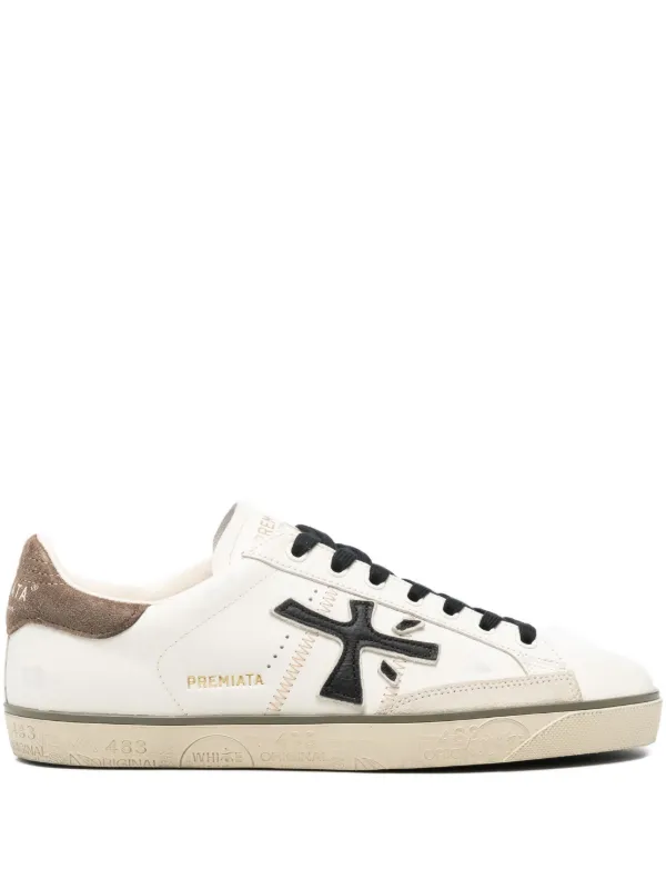 Premiata ロゴ レザースニーカー | ニュートラル | FARFETCH JP
