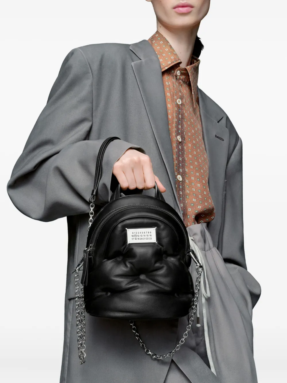 Maison Margiela Glam Slam Quilted Backpack In Black