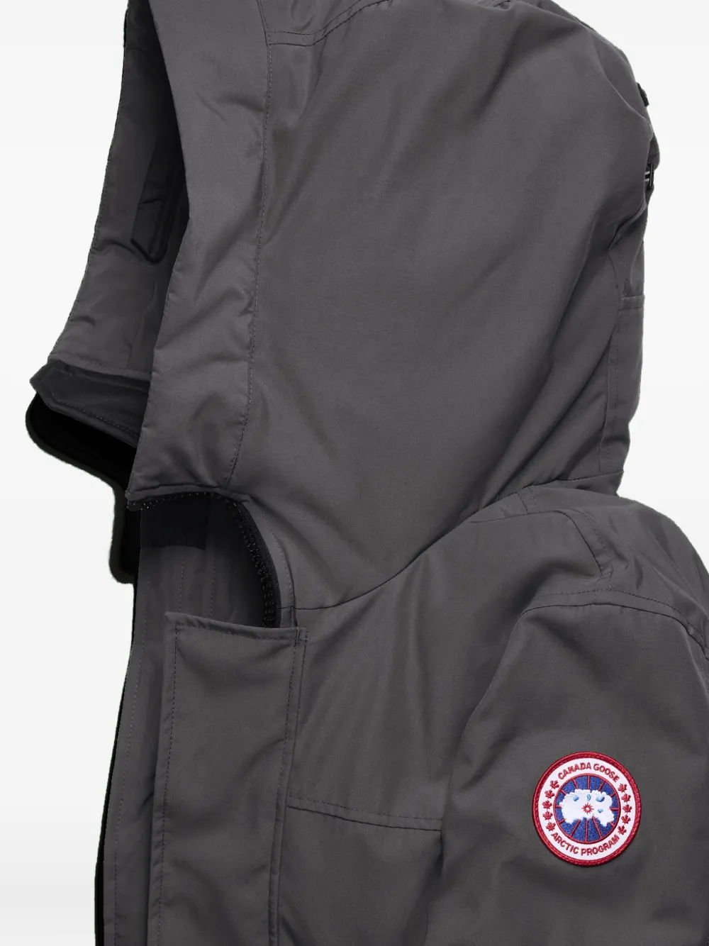 Canada Goose Jack met capuchon en patch Grijs
