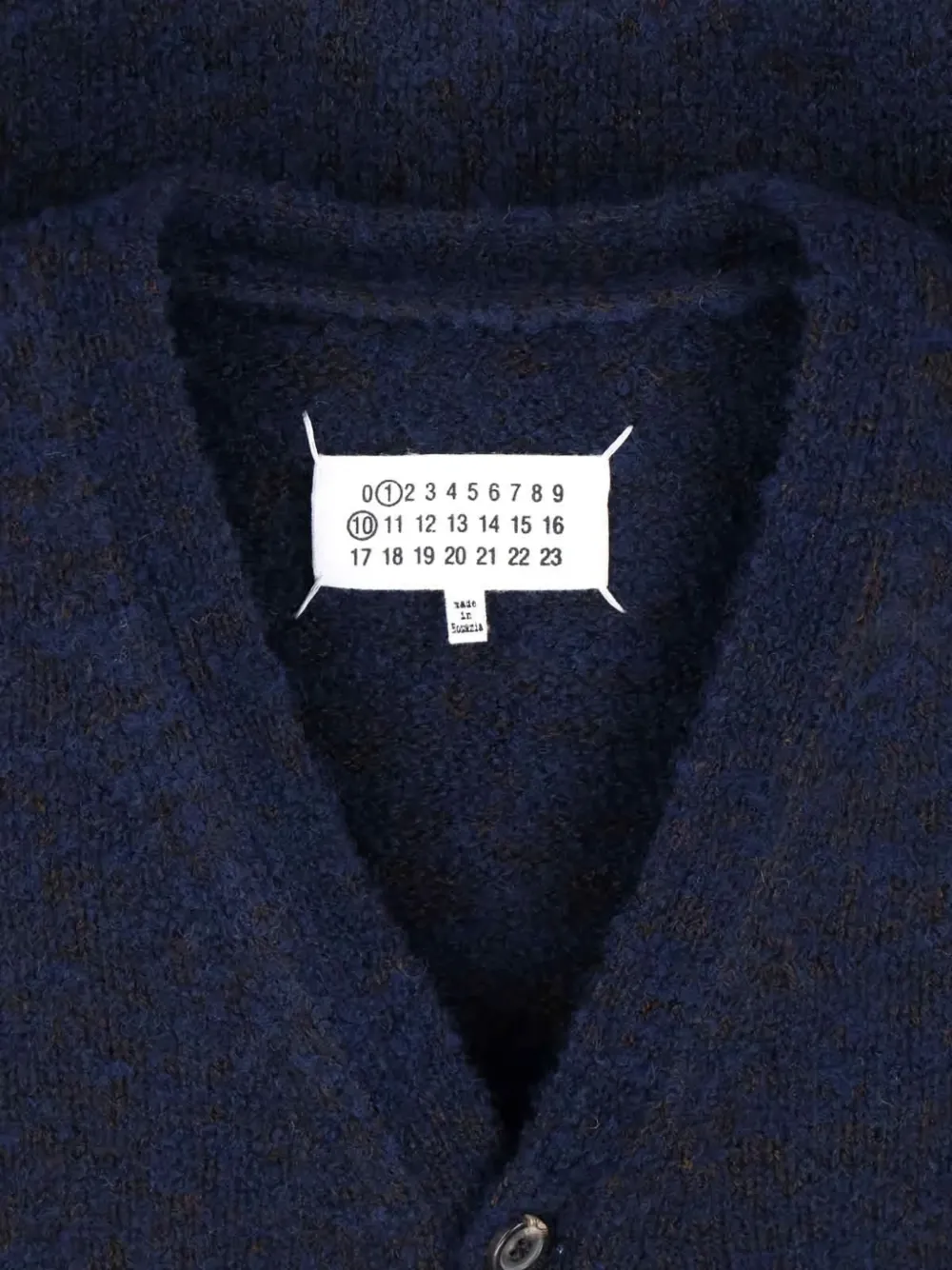 Maison Margiela Buttoned Cardigan In Blue