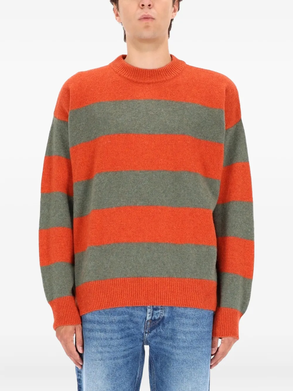 AMISH striped sweater | Orange | Image 1