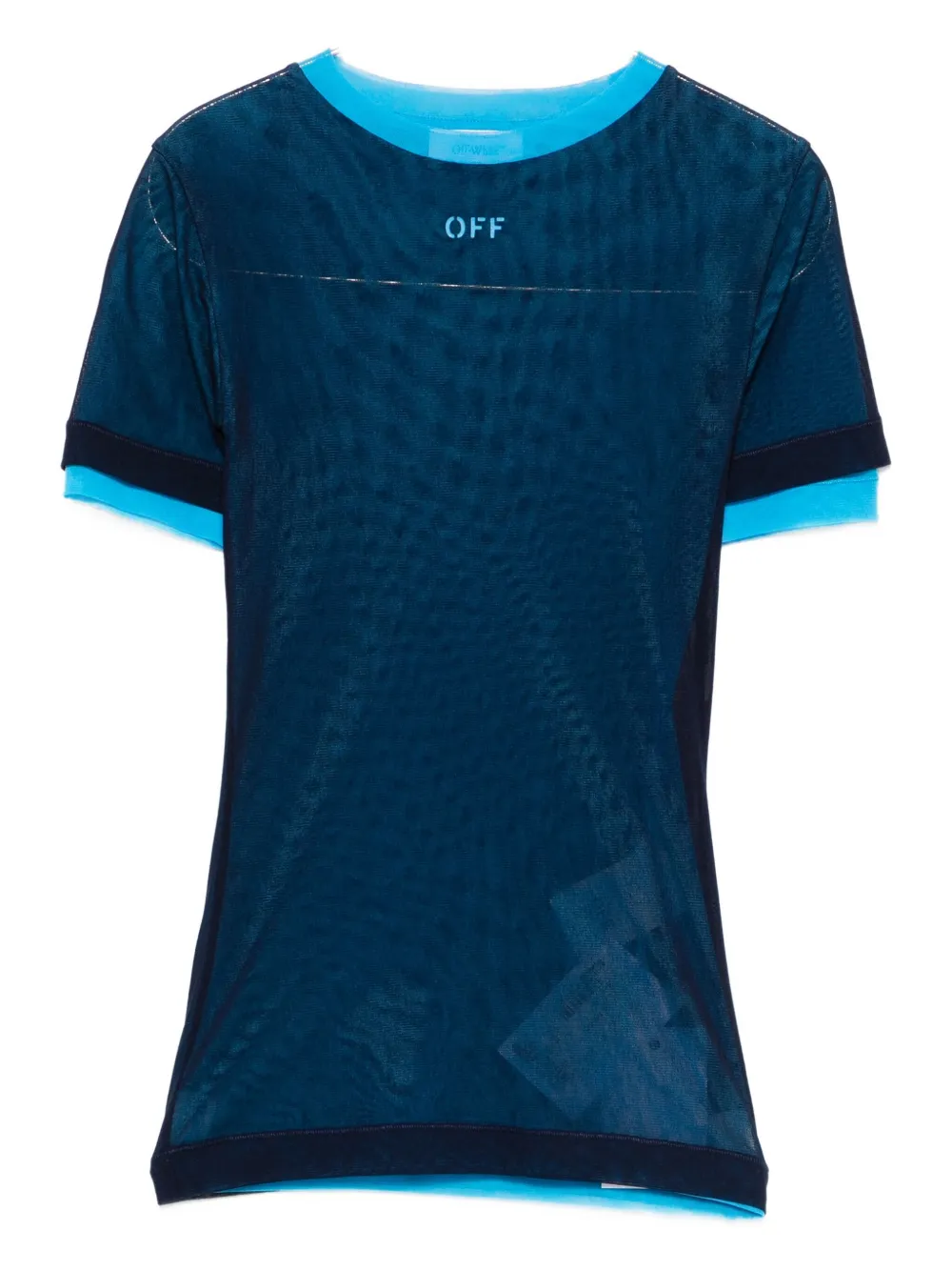 Off-White mesh top - ブルー Off-White mesh top - ブルー