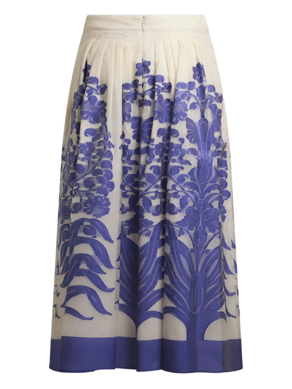 ETRO Geplooide midi-rok met bloemen jacquard - Beige
