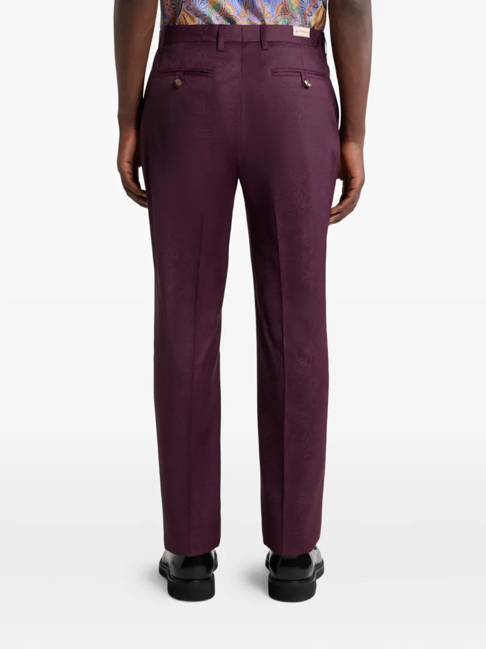 ETRO Pantalon met paisley-jacquard Paars