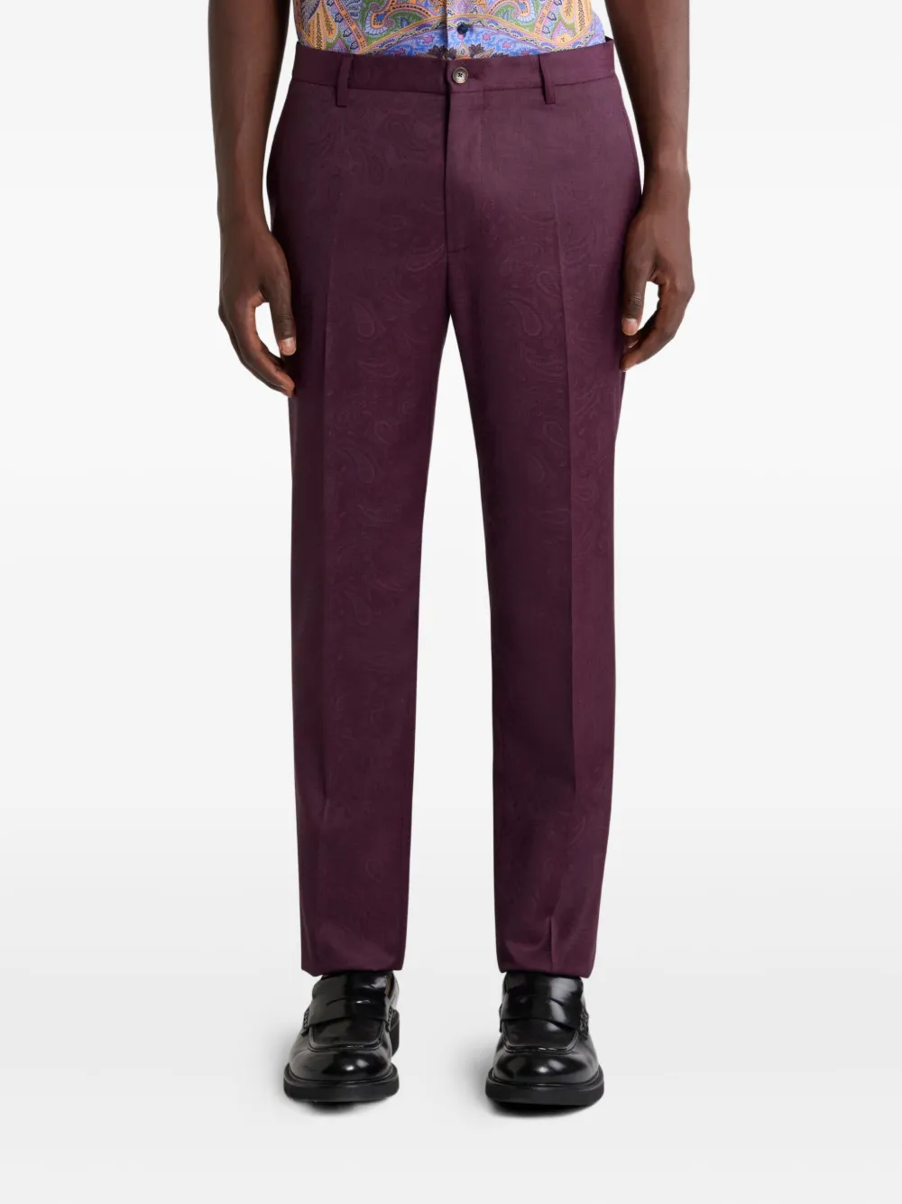 ETRO Pantalon met paisley-jacquard Paars