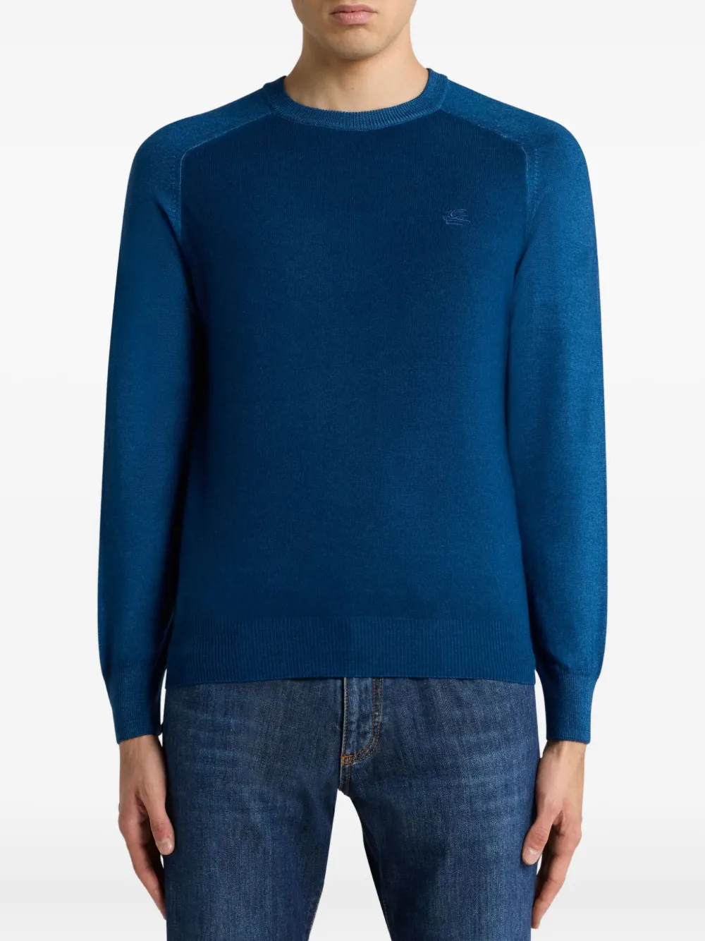 ETRO Pegaso-logo wool sweater - Blauw