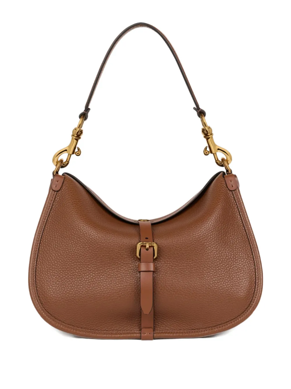 Etro Pony Buckle-fastening Leather Shoulder Bag In Brown