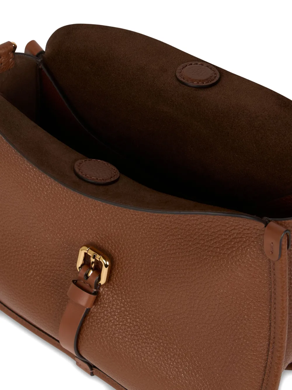 Etro Pony Buckle-fastening Leather Shoulder Bag In Brown