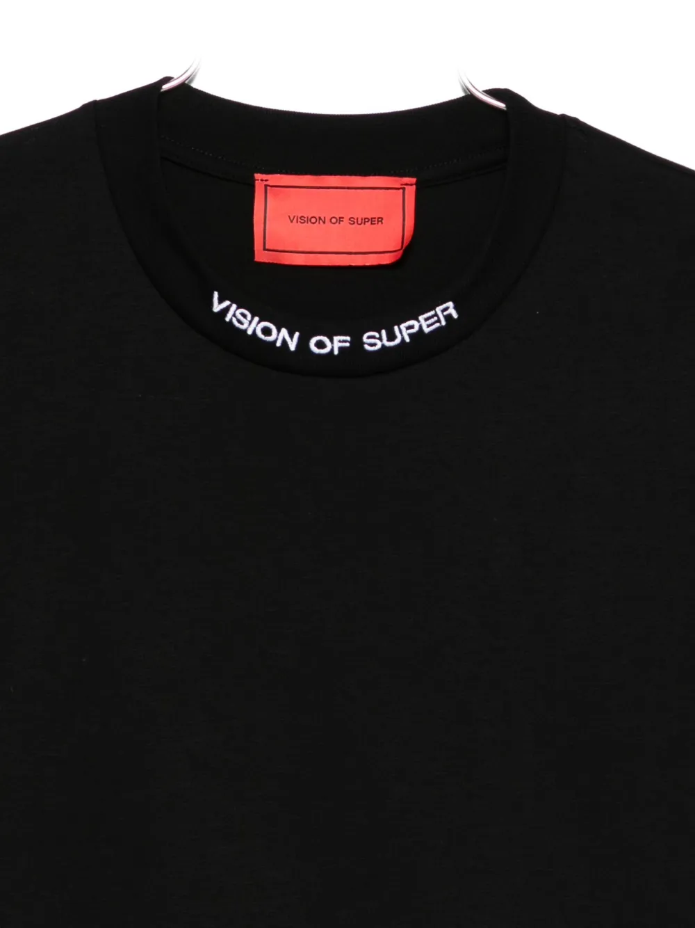 Vision Of Super Logo-embroidered T-shirt In Black