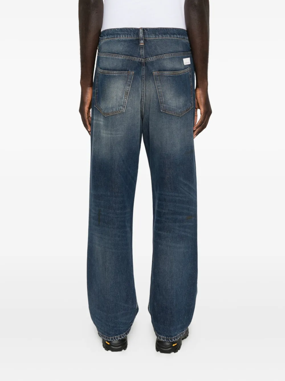 Nine In The Morning Jeans met vervaagd effect Blauw