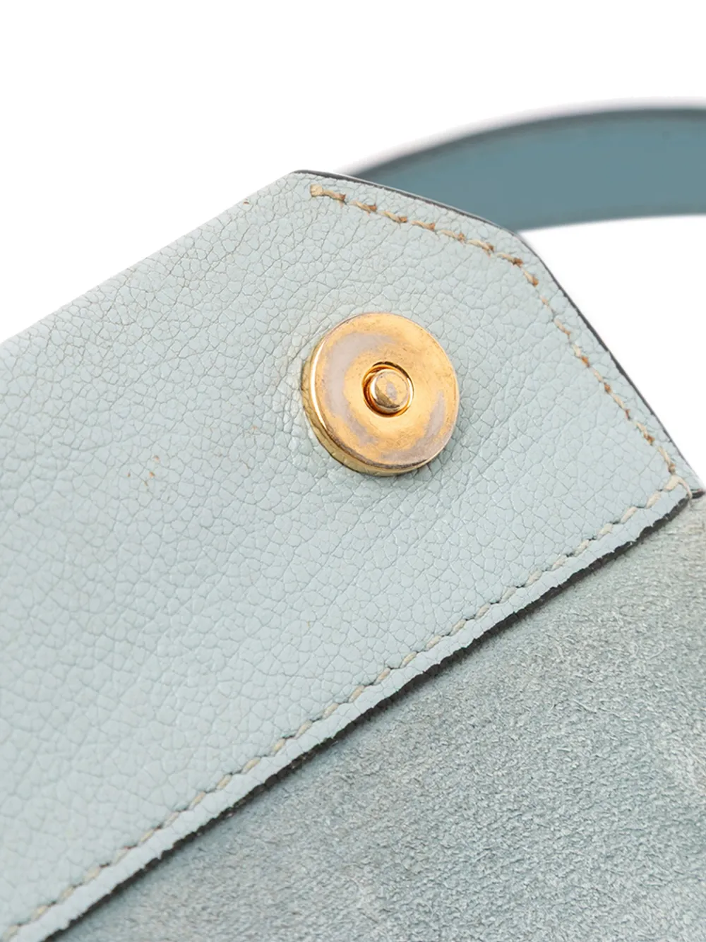 Pre-owned Miu Miu 2010-2025 Goatskin Madras Soft Calf Crystal Embellished Crossbody Bag In Blue