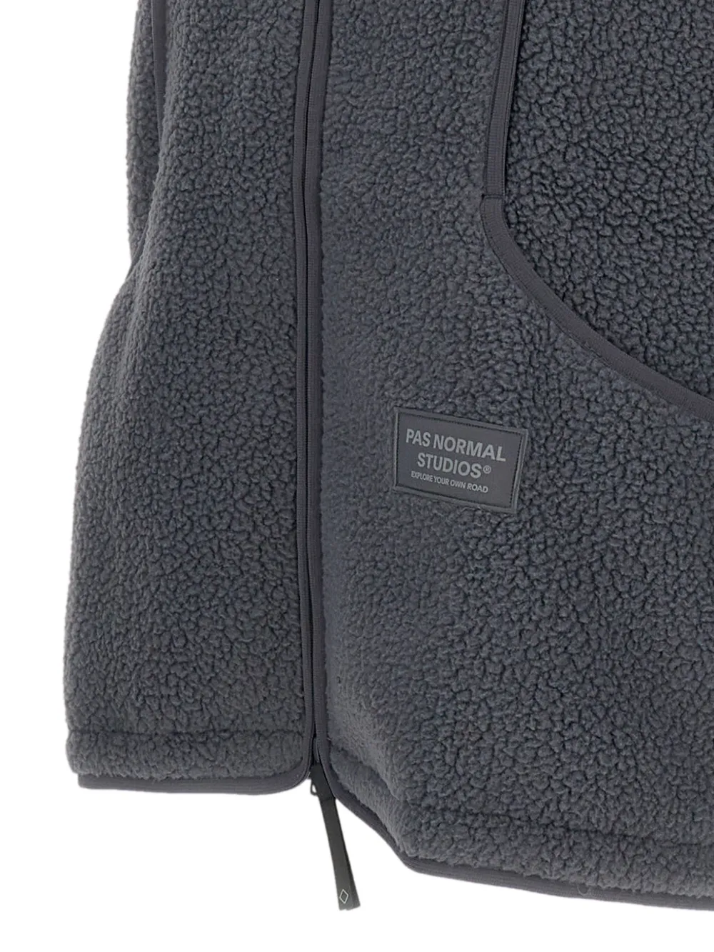 Pas Normal Studios Fleece gilet met rits Grijs