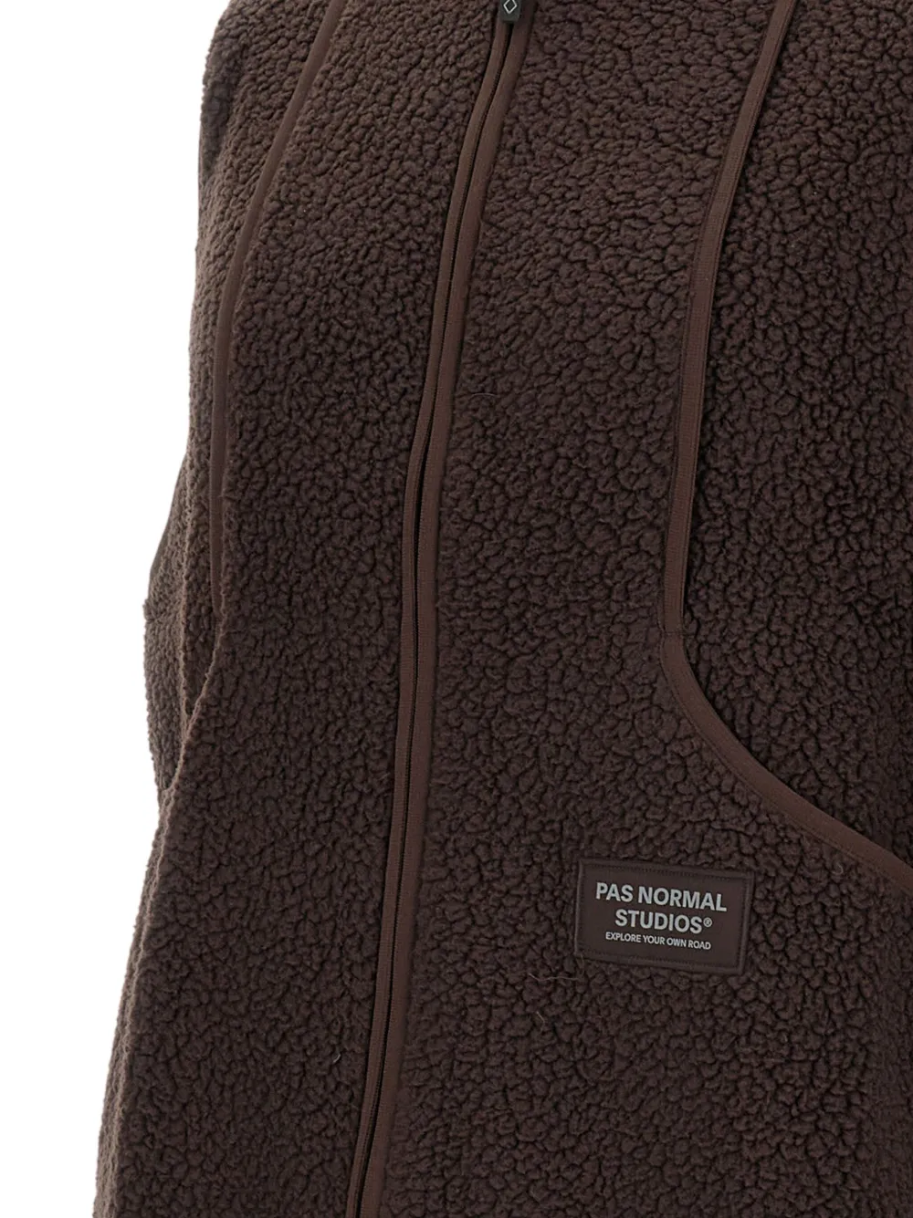 Pas Normal Studios Fleece top met rits Bruin