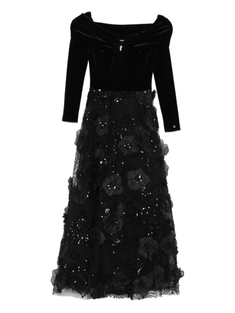 NISSA フローラルアップリケ ドレス