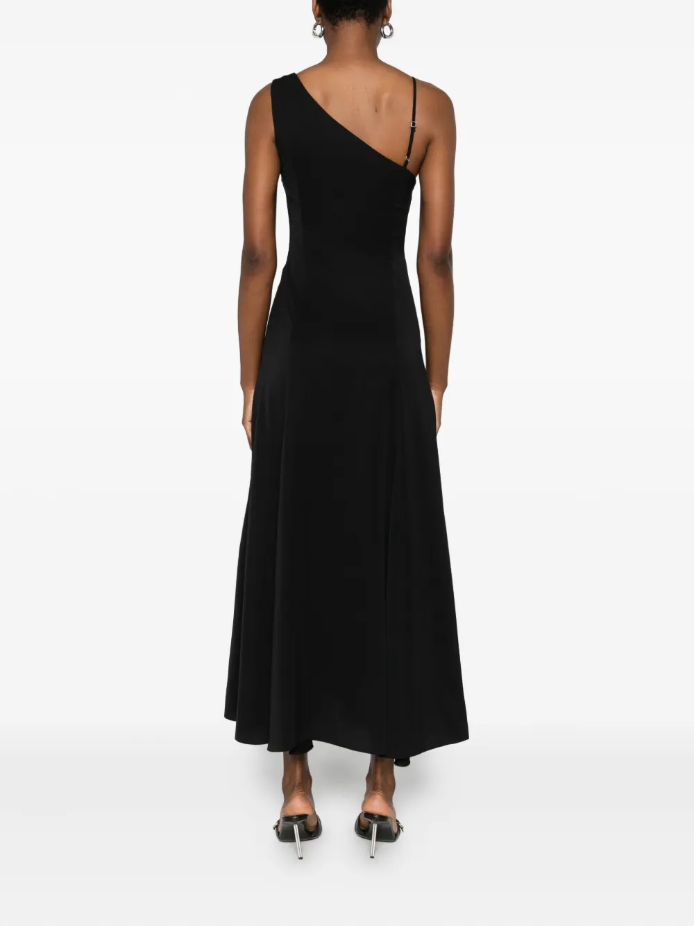 NISSA Asymmetrische jurk met kant Zwart