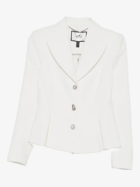 NISSA blazer boutonné à ornements en cristal