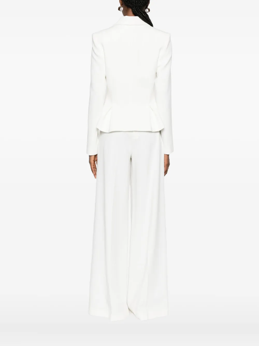 Nissa Crystal-embellished Single-breasted Blazer In White