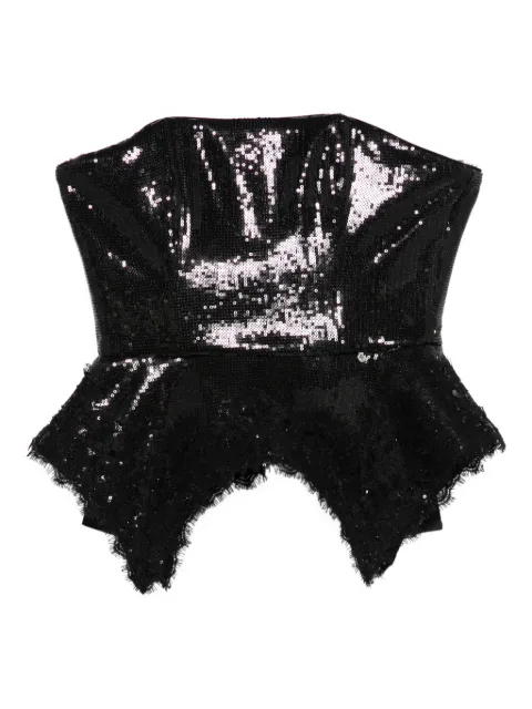 NISSA sequin peplum top