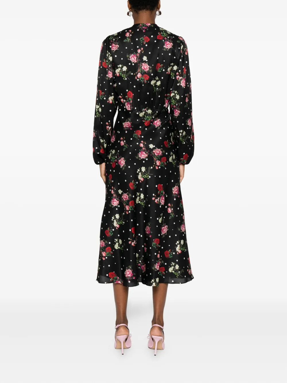NISSA Jurk met bloemenprint Zwart