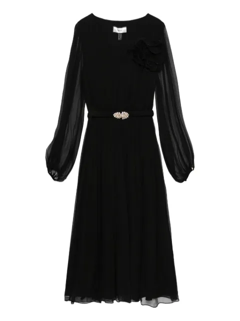 NISSA blomstret mellemlang kjole med bælte 