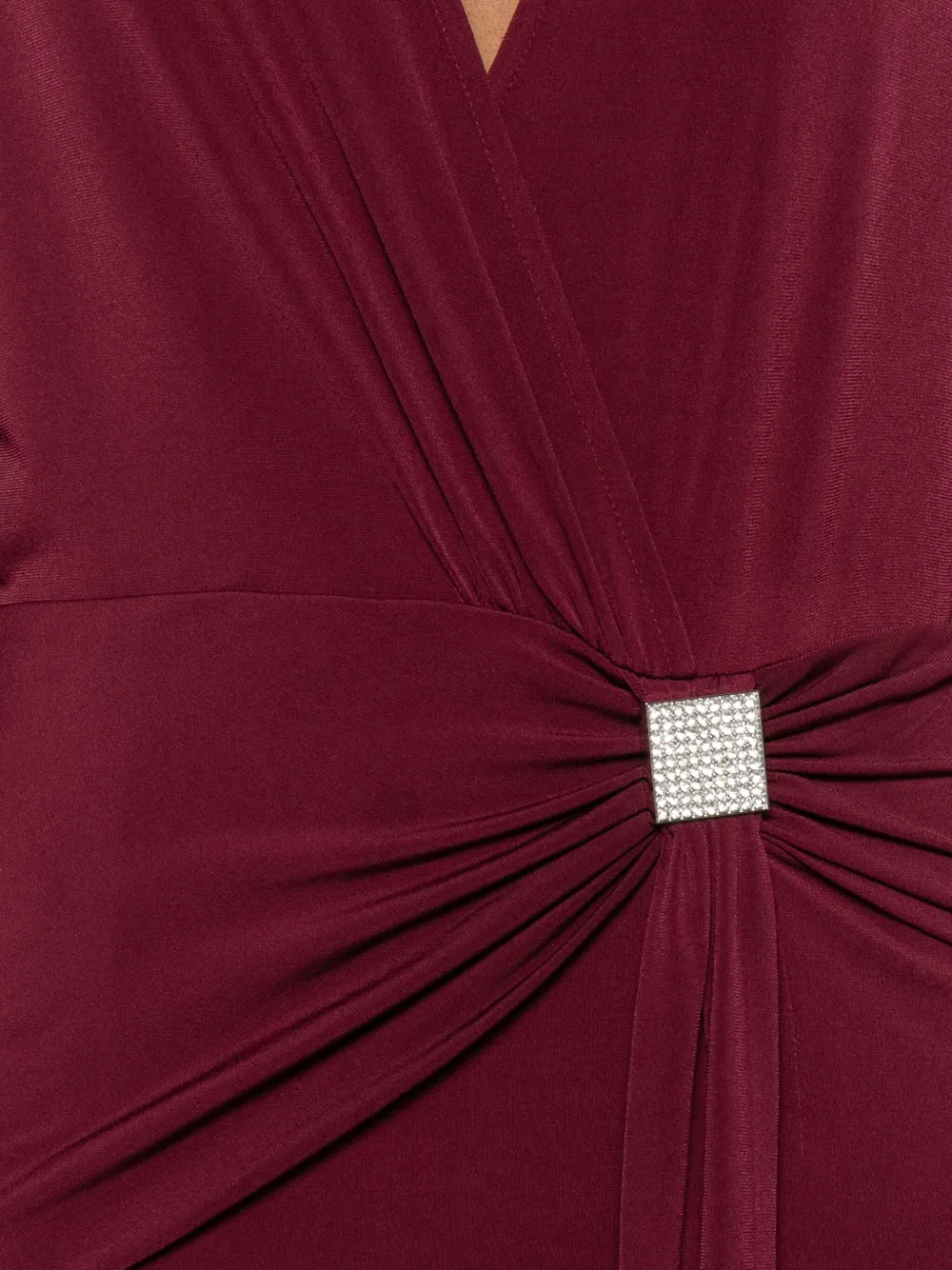 Nissa V-neck Wrap Dress In Red