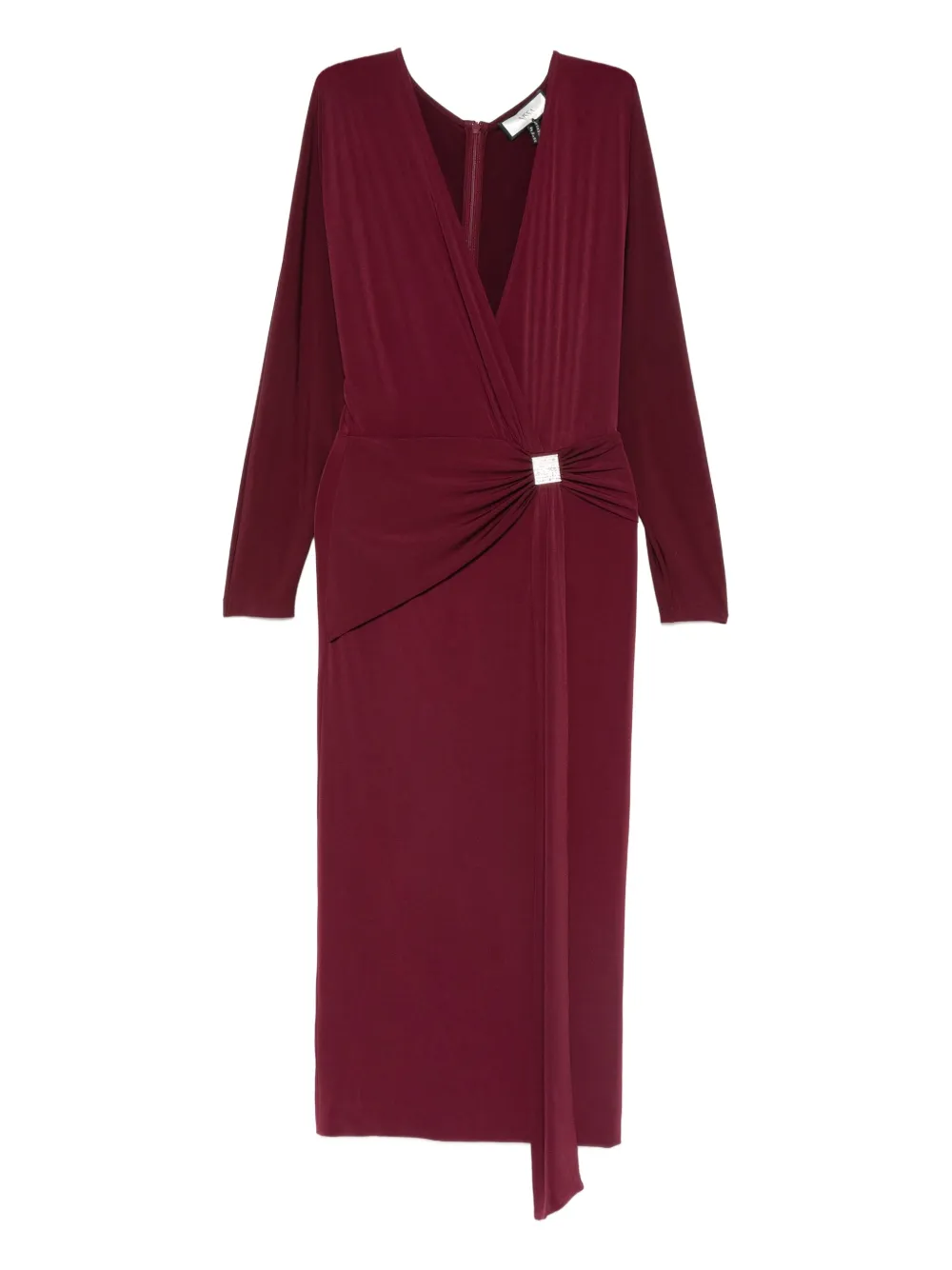 NISSA V-neck wrap dress - レッド NISSA V-neck wrap dress - レッド