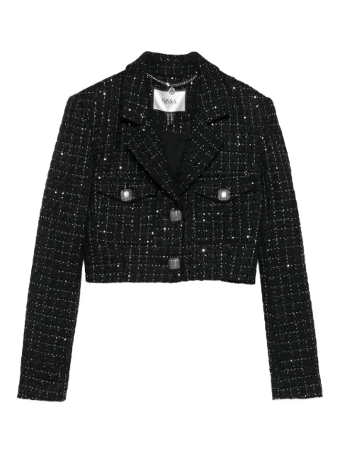 NISSA sequin-embellished buttoned jacket