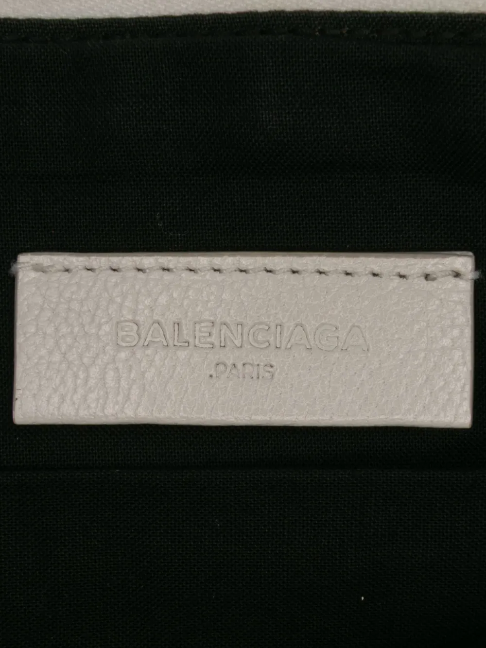 Pre-owned Balenciaga 2015 Chevre Motocross Classic Metallic Edge Clutch Bag In White