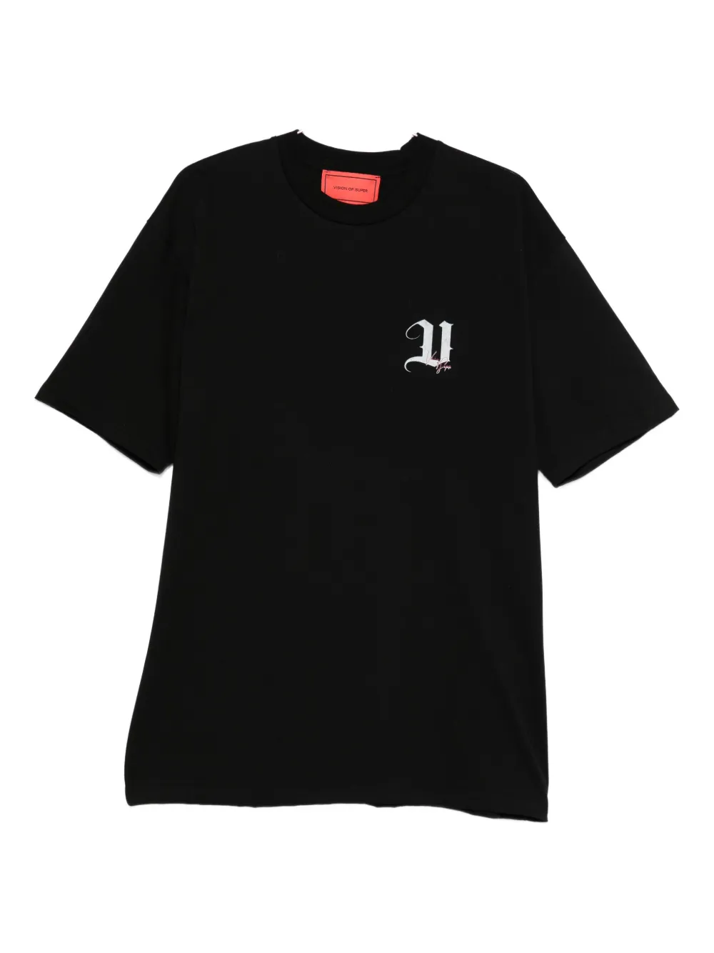 Vision Of Super T-shirt With Angel Print On The Back In Black
