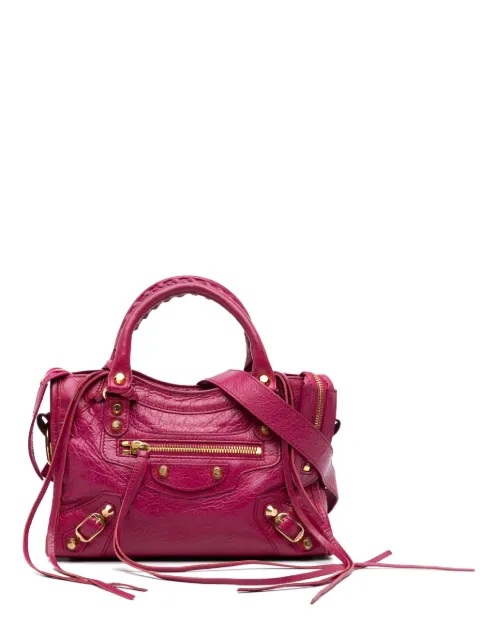 Balenciaga Pre-Owned 2017 Mini Lambskin Motocross Giant 12 City satchel