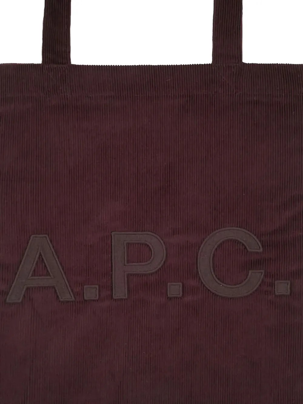 Apc A.p.c. Women Lou Corduroy Shopping Bag In Burgundy