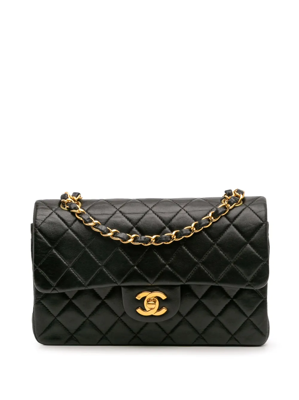 CHANEL Pre-Owned 2000-2002 Small Classic Lambskin Double Flap shoulder bag | Black | Image 1