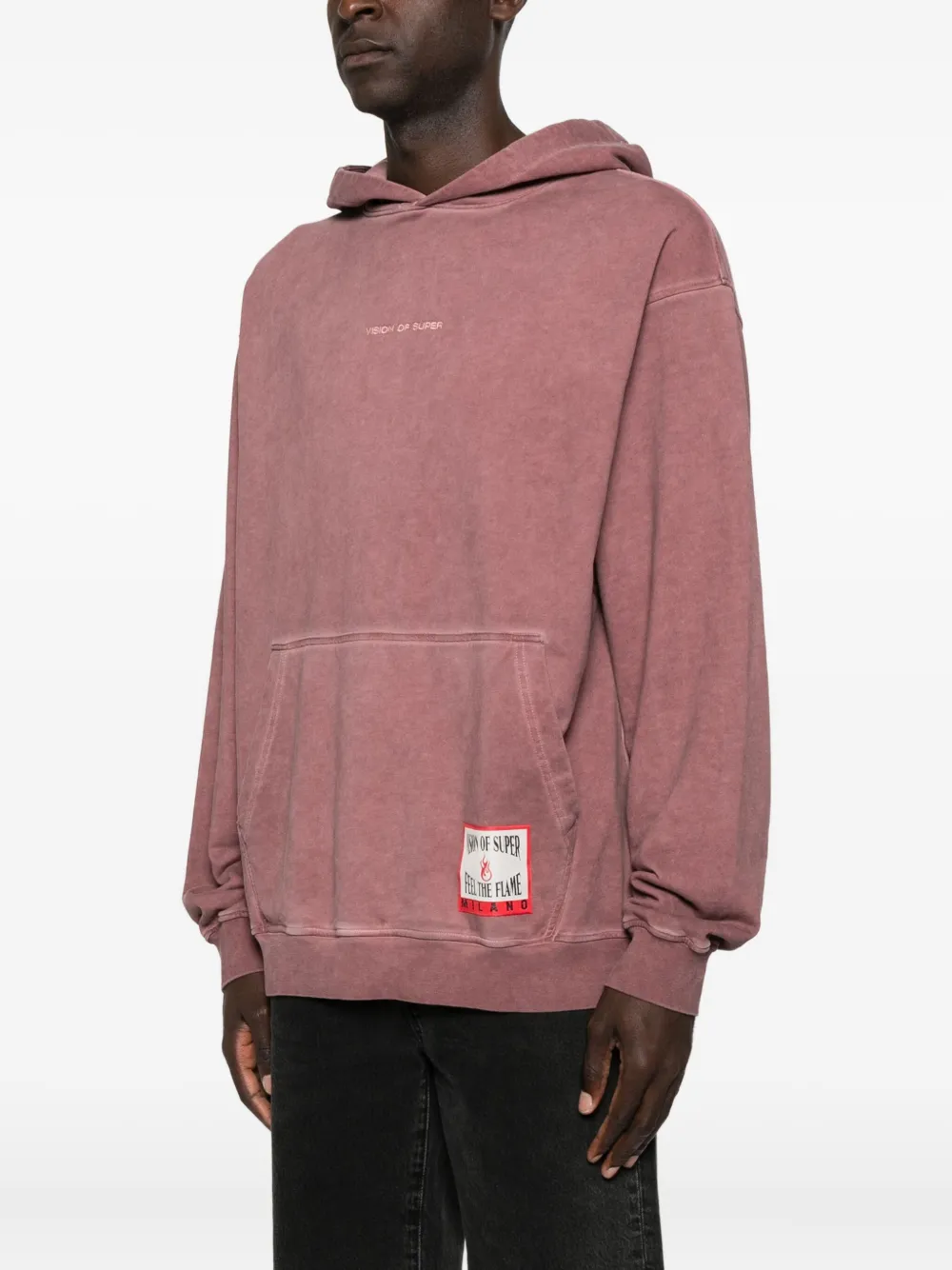 Vision Of Super Washed Dusty Mauve Oversized Sweatshirt In Pink