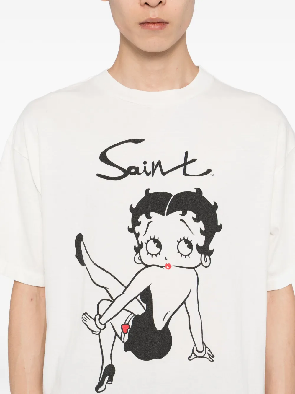 SAINT MXXXXXX T-shirt met grafische print Beige