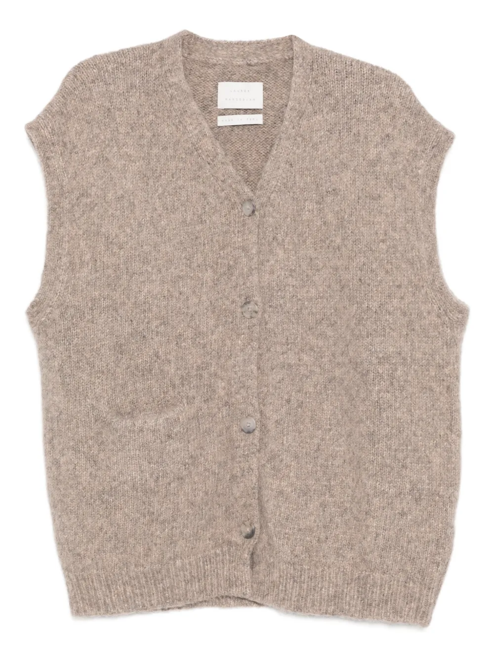 Lauren Manoogian V-neck sleeveless vest - Toni neutri