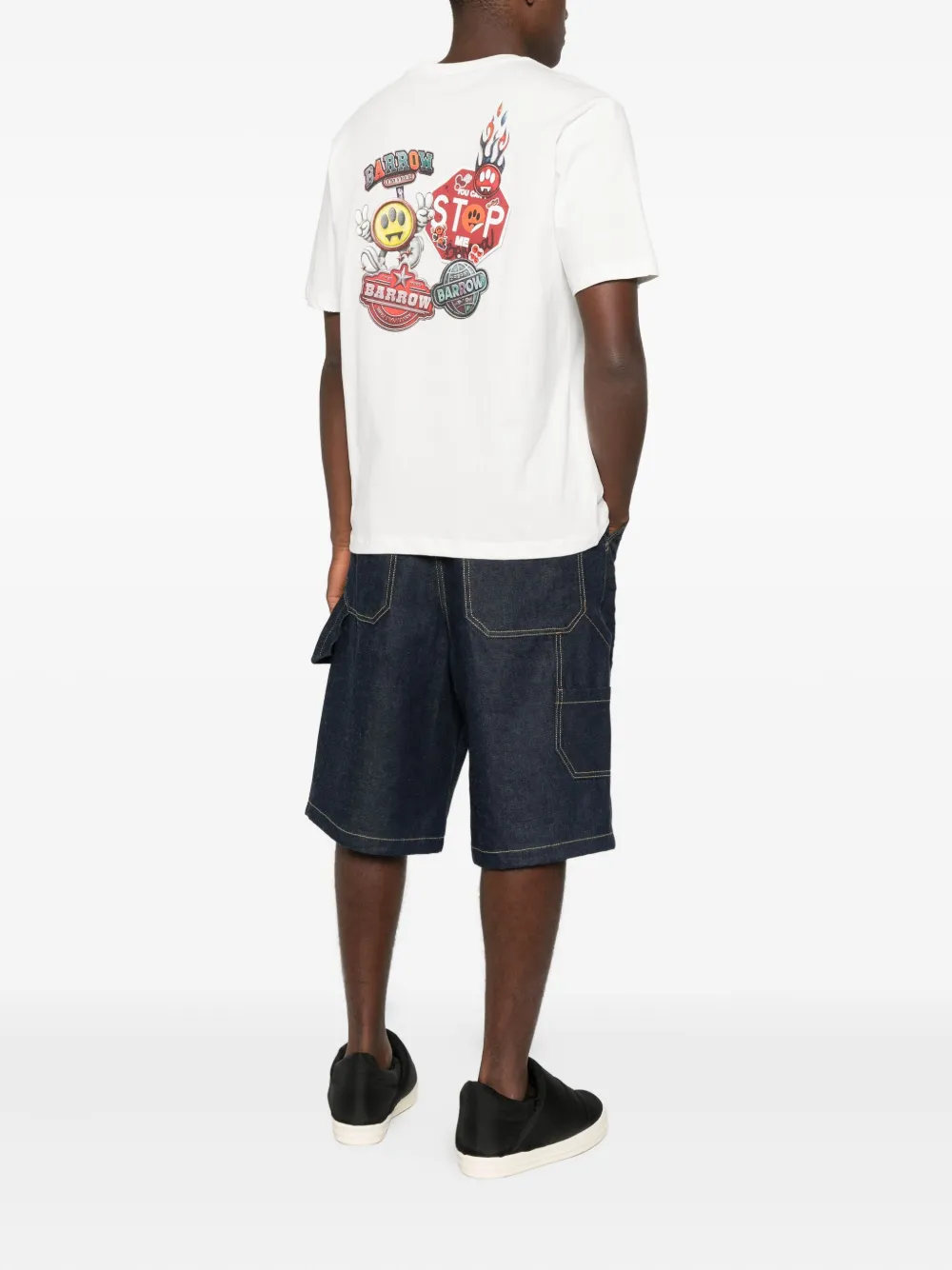 BARROW graphic-print T-shirt - Wit