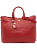 Prada Pre-Owned 2013-2025 Vitello Daino Side Zip Convertible Tote satchel - Red