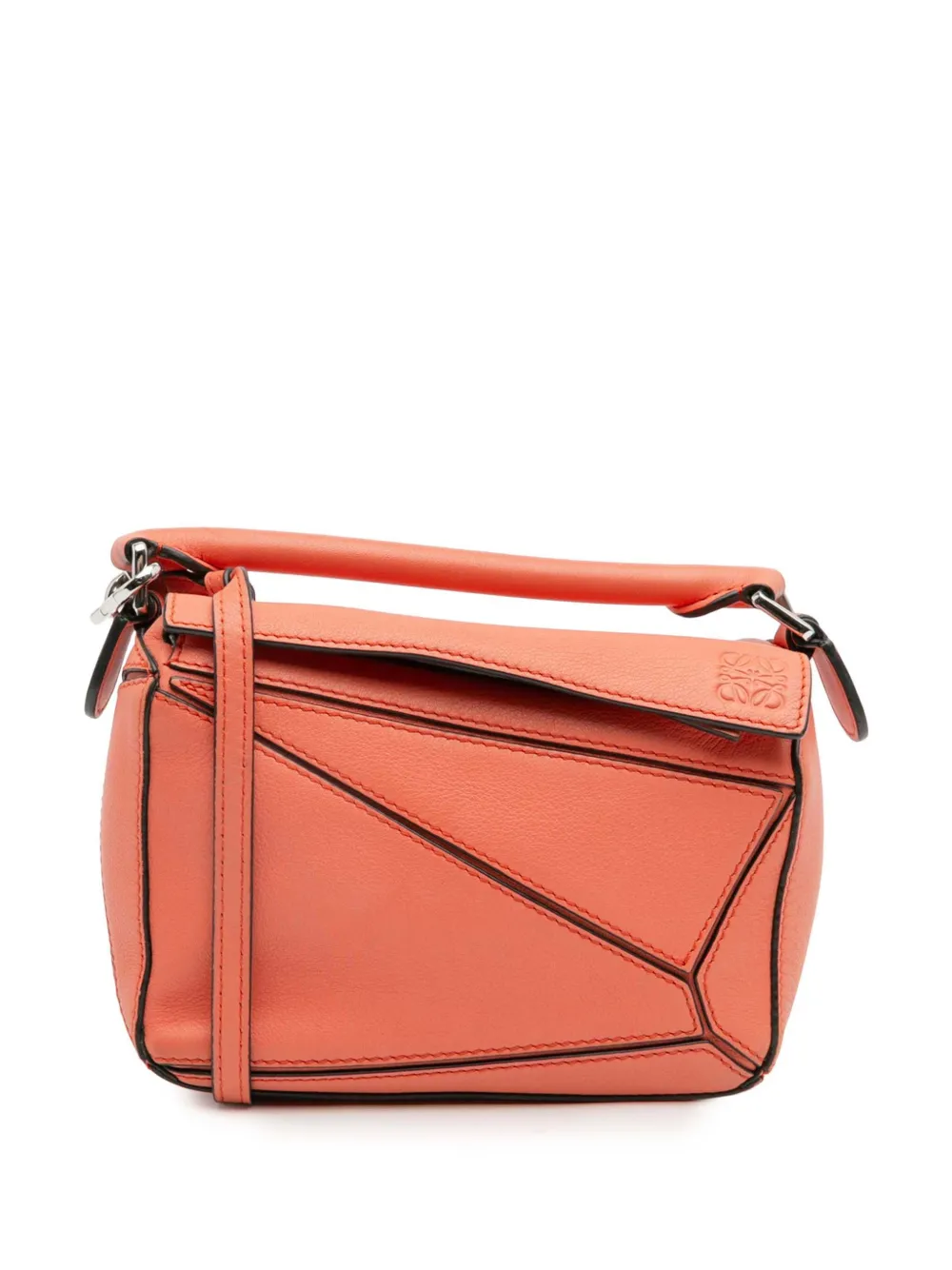 Loewe Pre-Owned 2010-2025 Mini Calfskin Puzzle satchel - オレンジ Loewe Pre-Owned 2010-2025 Mini Calfskin Puzzle satchel - オレンジ