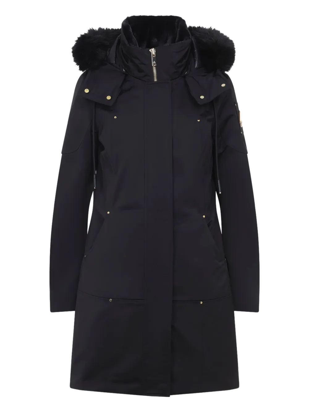 Moose Knuckles fur-trimmed hooded coat | Black | Image 1