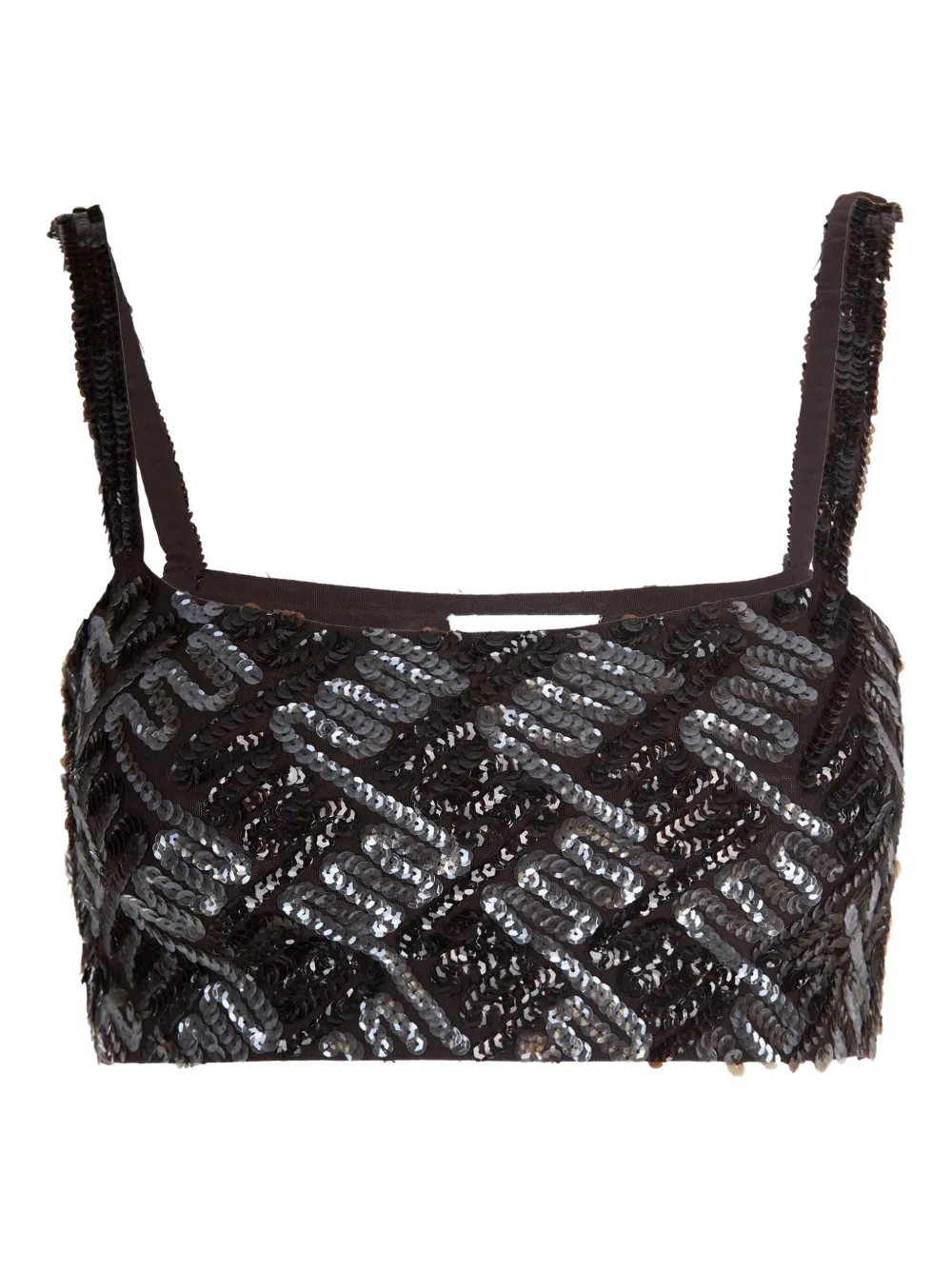 P.a.r.o.s.h Top Con Paillettes Marrone In Brown