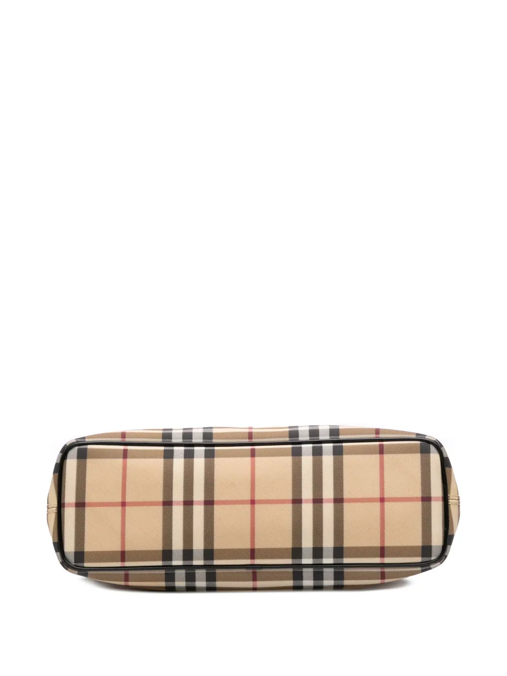 Pre-owned Burberry 2000-2017 House Check Coated Canvas Tote Bag In Brown