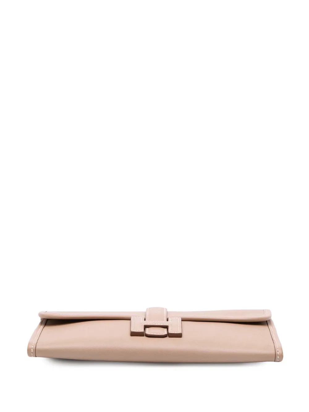 Pre-owned Hermes 2014 Swift Jige Duo Clutch Bag In Brown