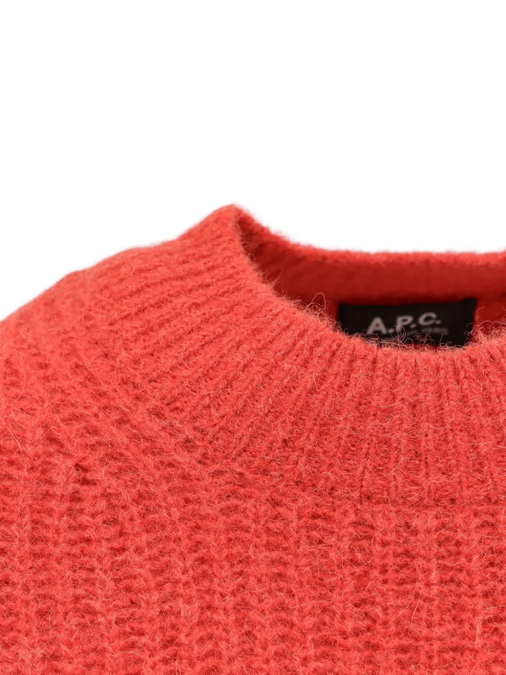 Apc Ribbed High-neck Sweater In Red