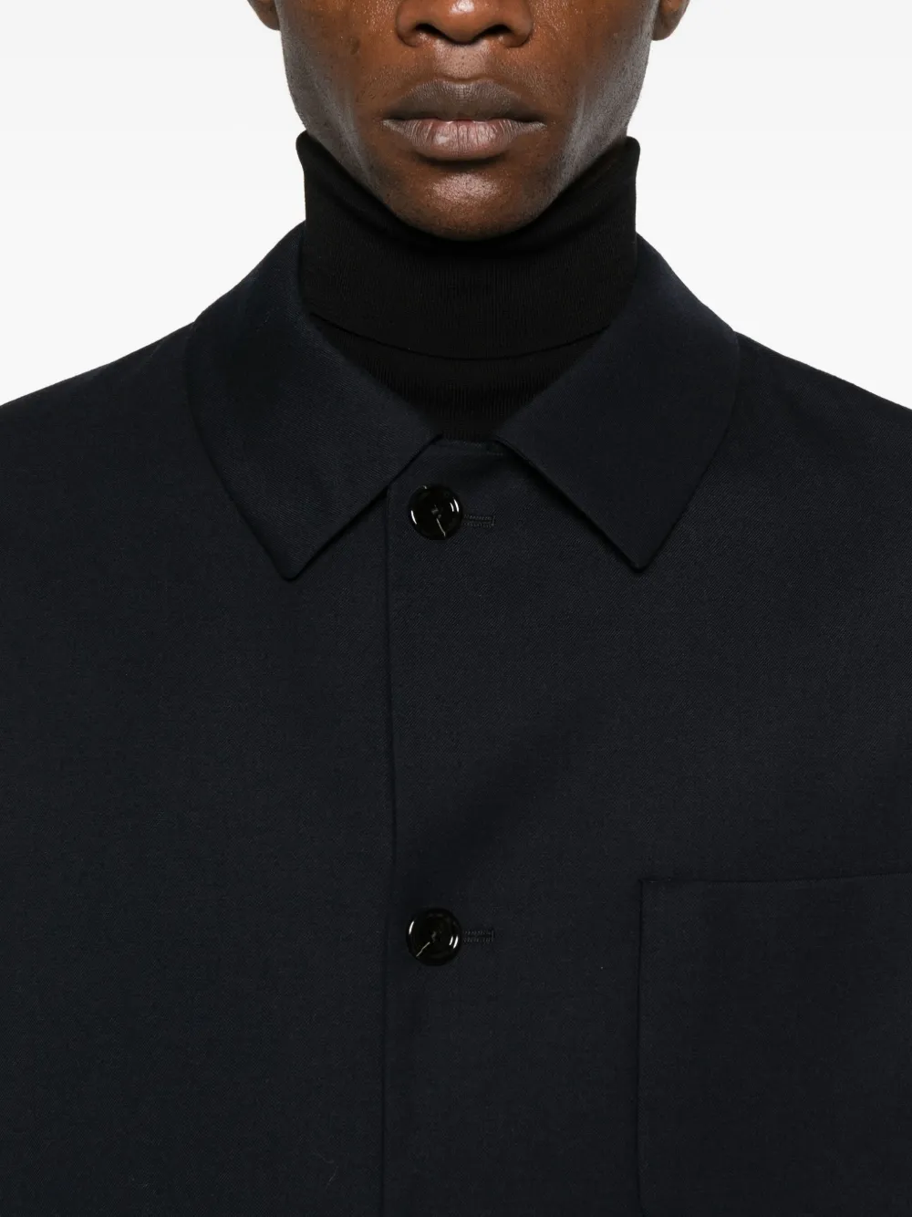 Lardini Overhemd van scheerwolblend Blauw