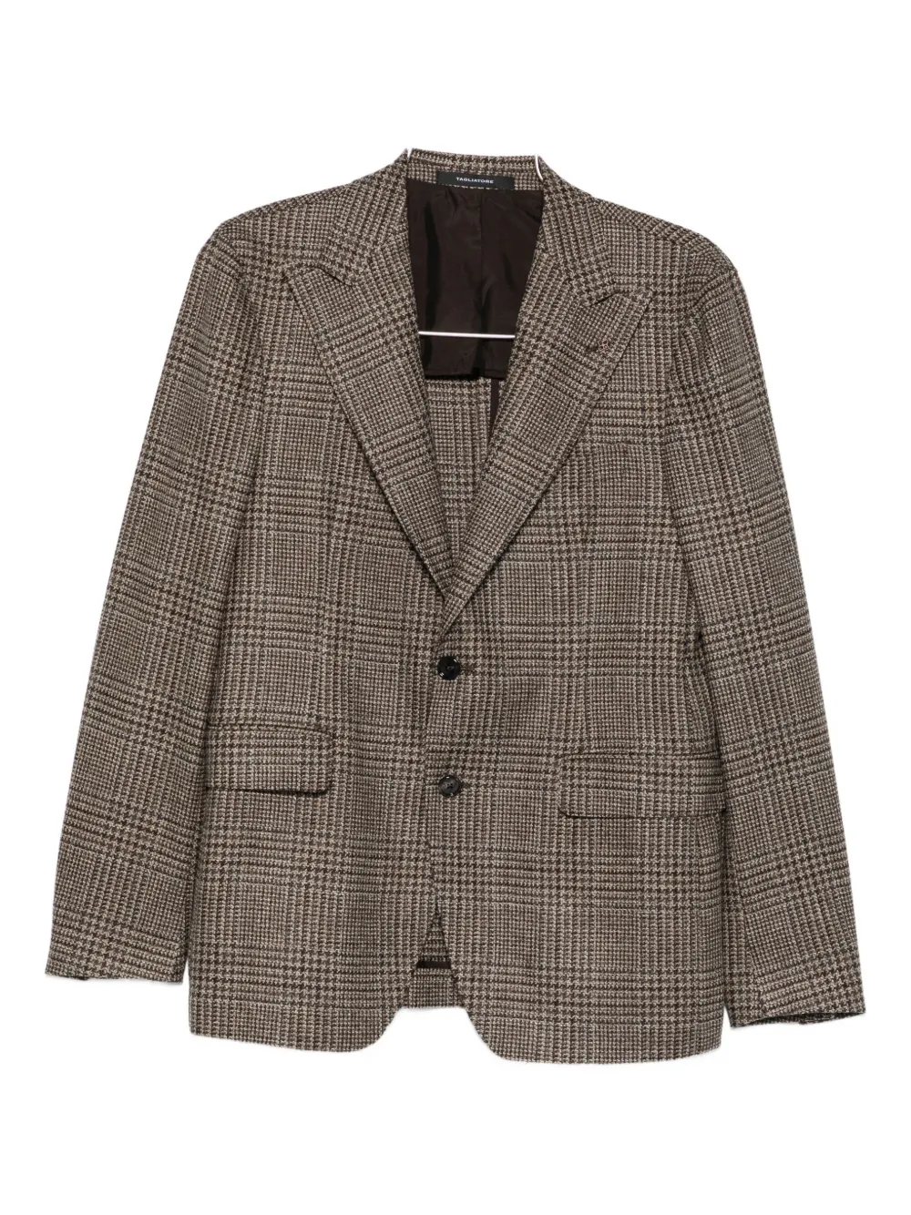 Tagliatore plaid-pattern blazer | Brown | Image 1
