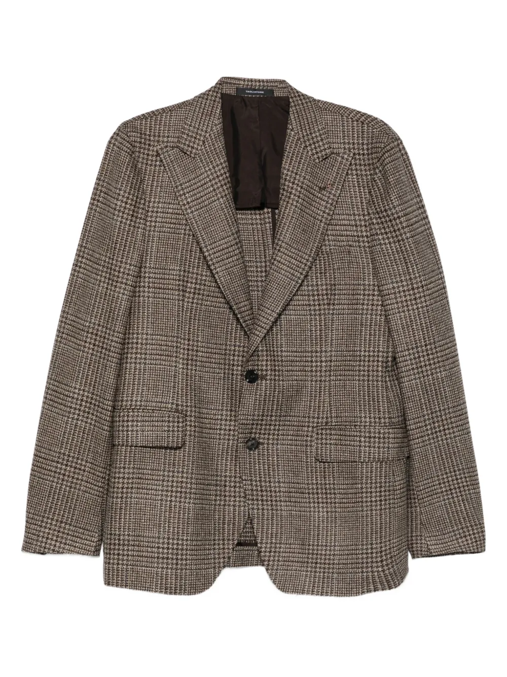 Tagliatore plaid-pattern blazer | Brown | Image 1