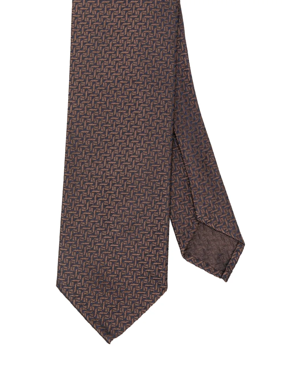 Lardini Zijden stropdas Bruin