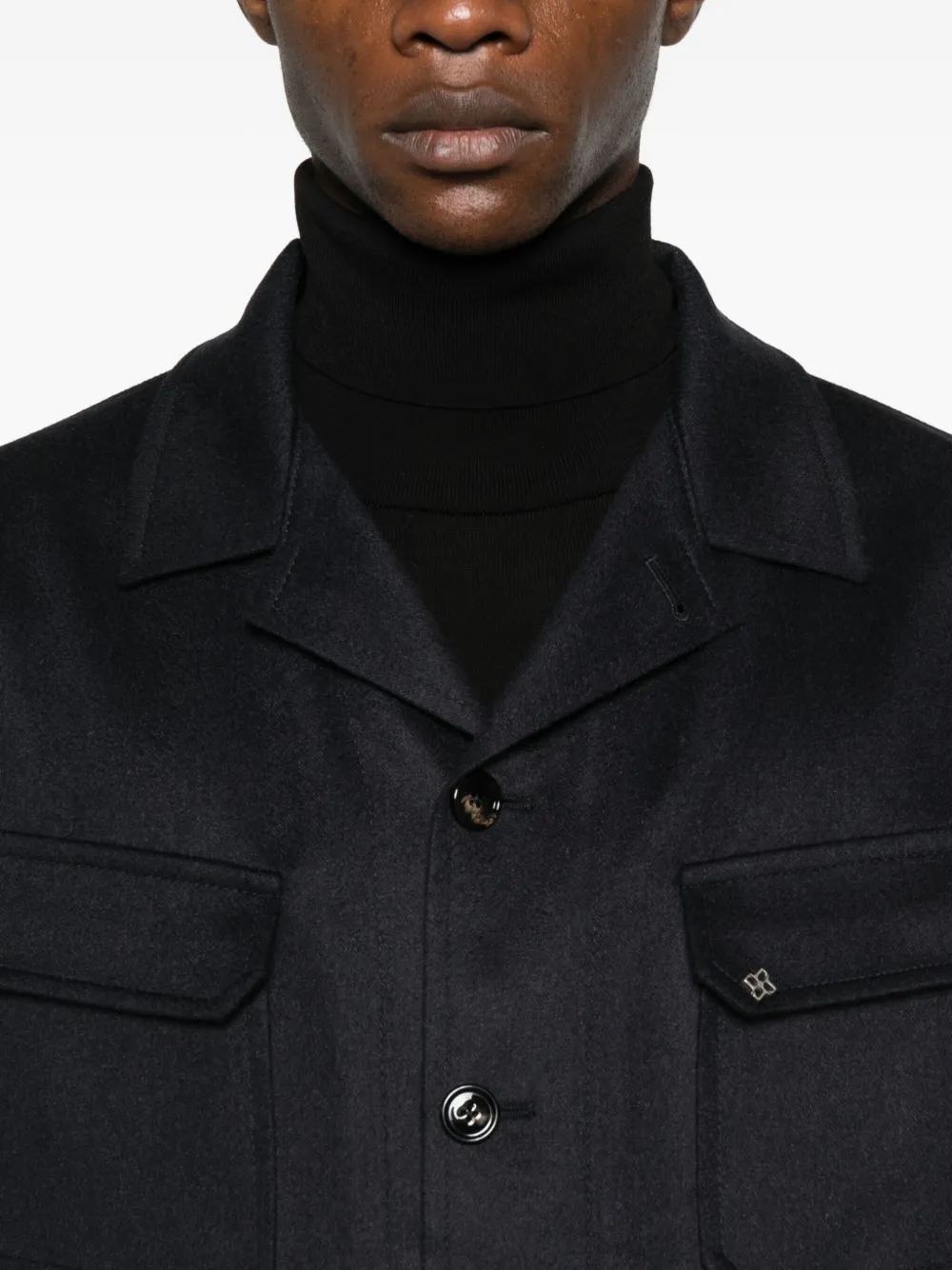 Tagliatore Overhemd met borstzak en knoop Blauw