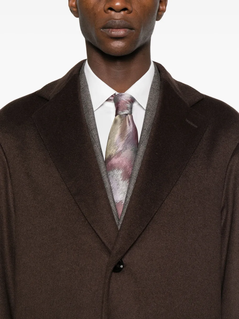 Lardini Jas met gekerfde revers Bruin