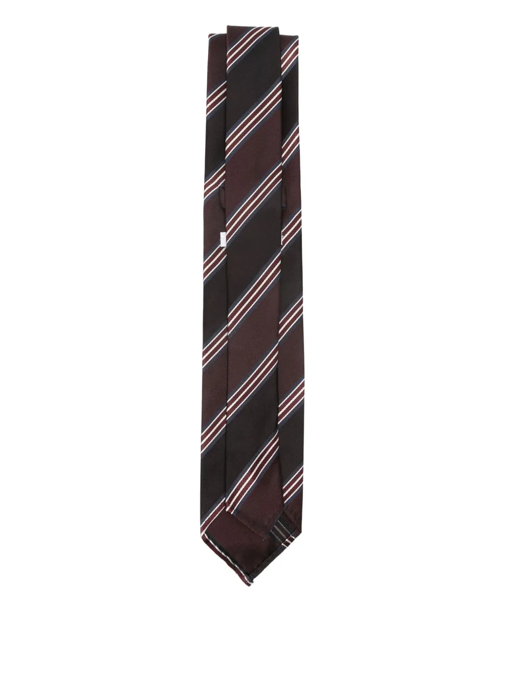 Lardini Gestreepte stropdas - Bruin